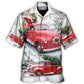 Christmas Santa Red Truck Winter Holiday Art – Hawaiian Shirt
