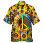 Hippie Sunflowers Peace Sign Style - Hawaiian Shirt
