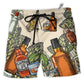 Beach Short / Adults / S Golf And Bourbon I Like - Beach Short - Owls Matrix LTD