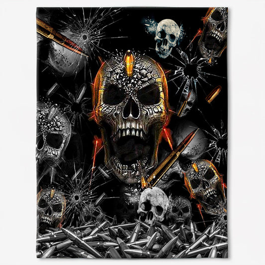 Skull Oh My Skull Flannel Blanket For Cozy Bedroom And Sofa Decor