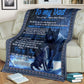 Wolf To My Dad Blue Flannel Blanket For Living Room And Bedroom Styling