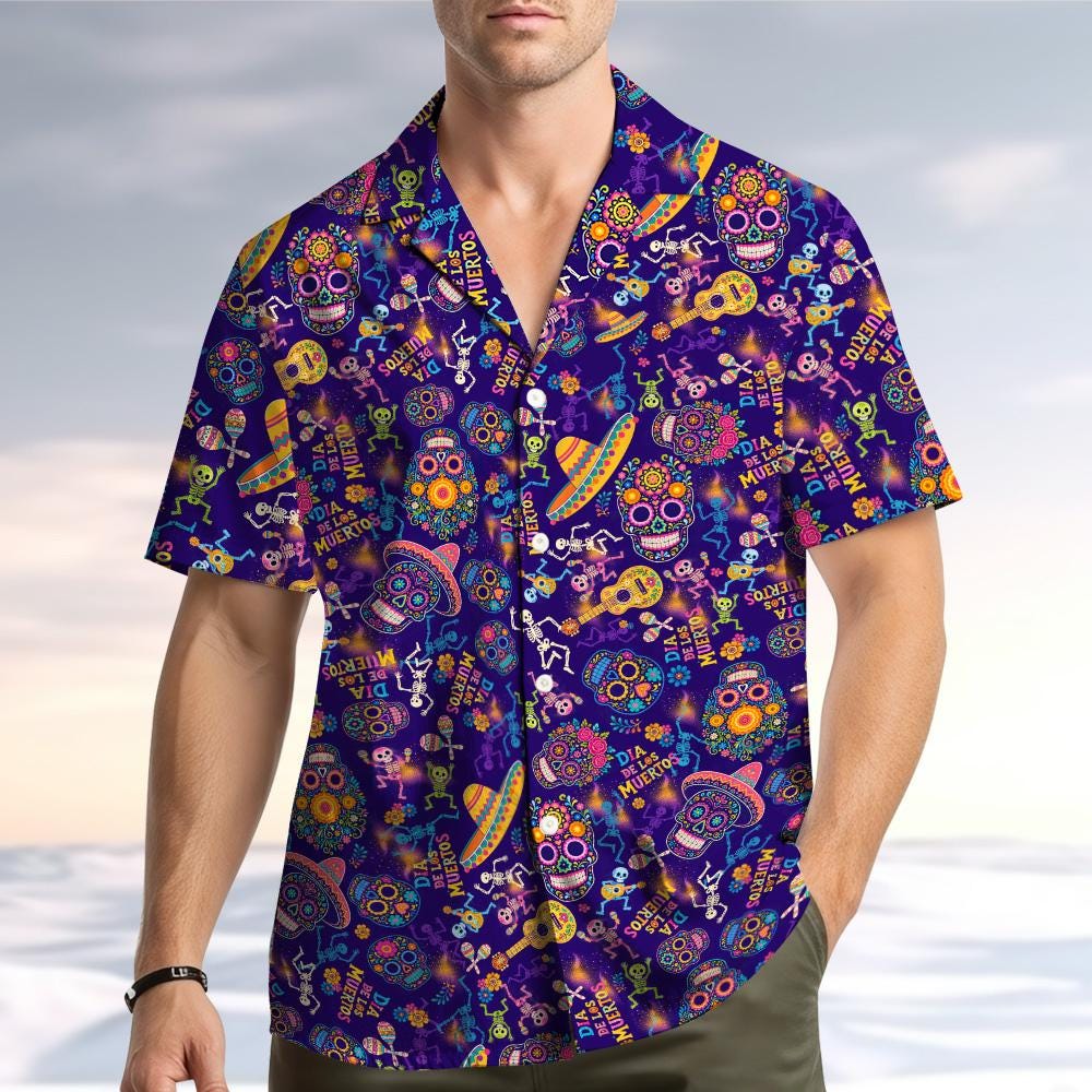 Day Of The Dead Colorful Sugar Skull Festival – Hawaiian Shirt
