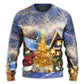 Christmas Santa Reindeer Snowman Family Love Light Art – Sweater - Ugly Christmas Sweater