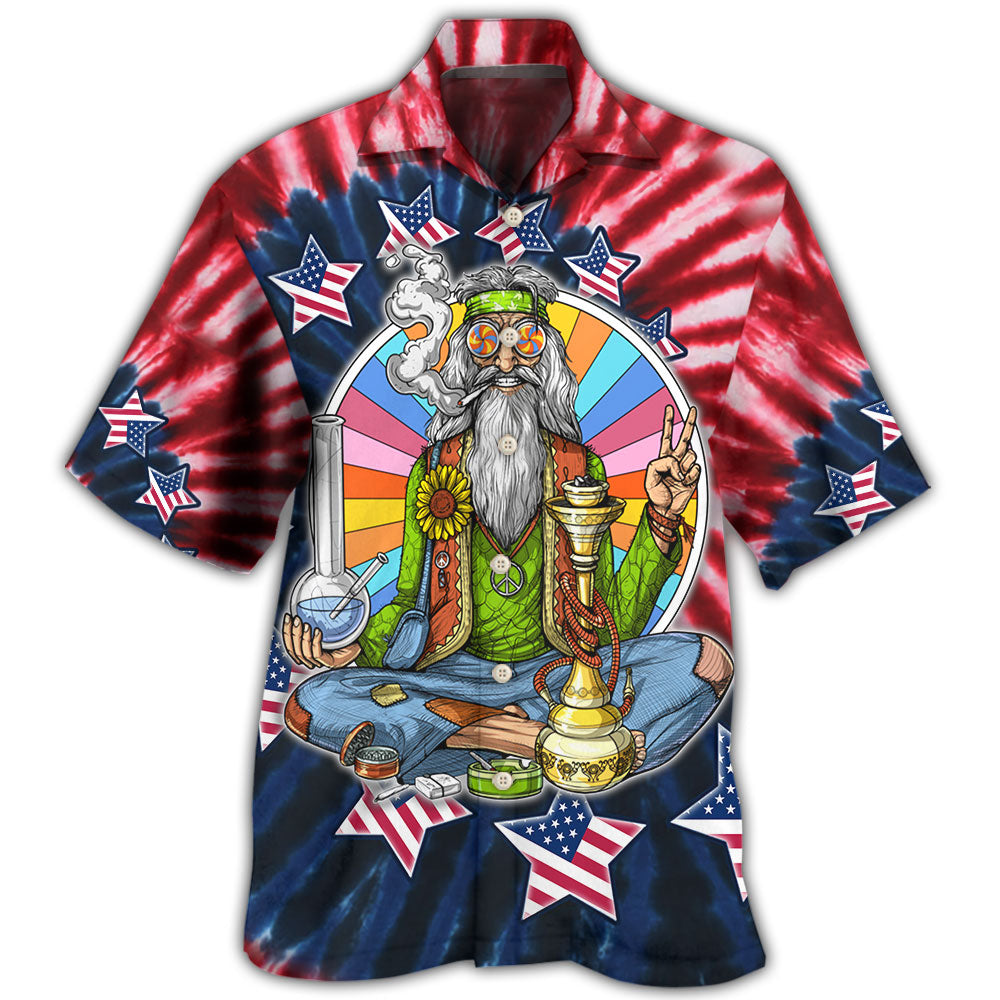Hippie Freedom Patriotic Independence Day - Hawaiian Shirt