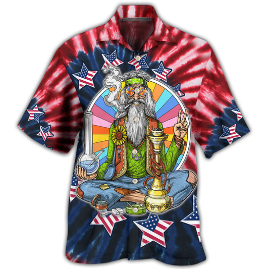 Hippie Freedom Patriotic Independence Day - Hawaiian Shirt