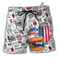 Beach Short / Adults / S Food Independence Day - Beach Short - Owls Matrix LTD