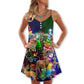 Hunting Lover Christmas Spirit – Women's Summer Sleeveless V-Neck Camisole Dress