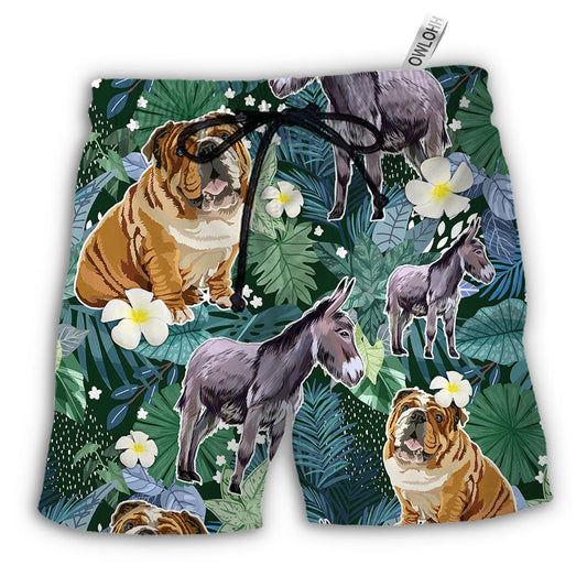 Beach Short / Adults / S Shar Pei Dog I Like Dogs And Donkeys - Beach Short - Owls Matrix LTD