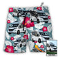 Beach Short / Adults / S RV Camper Tropical Custom Photo - Beach Short - Owls Matrix LTD