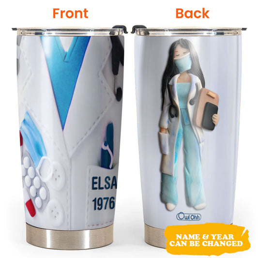 Nurse Fighting Clay Personalized 20 Oz Tumbler