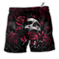 Beach Short / Adults / S Skull Rose Blood Dark Screaming - Beach Short - Owls Matrix LTD
