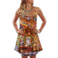 Christmas Santa Happiness Train – Women's Summer Sleeveless V-Neck Camisole Dress