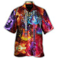 Colorful Acoustic Guitar Music Lover Art - Hawaiian Shirt