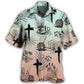Faith Coffee Dog Knitting Humor - Hawaiian Shirt