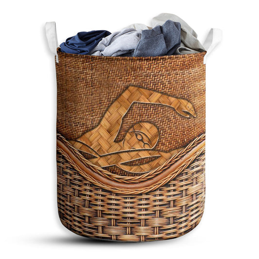 S: 17.72”x13.78” (45x35 cm) Swimming Basic Style – Laundry Basket - Owls Matrix LTD