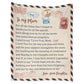 Dear Mom Daughter Love Letter 50 x 60 Inch Flannel Blanket For Cozy Bedroom And Sofa Decor