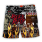 Rock Music Red Flame Chill - Beach Short