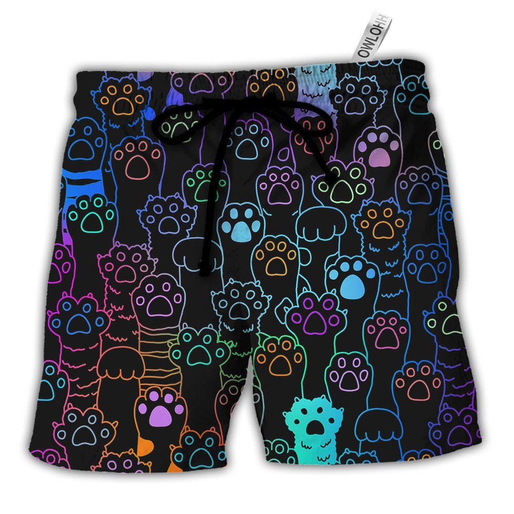 Beach Short / Adults / S Cat Cutie Little Paw - Beach Short - Owls Matrix LTD