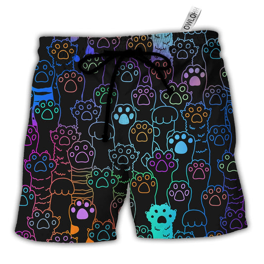 Beach Short / Adults / S Cat Cutie Little Paw - Beach Short - Owls Matrix LTD