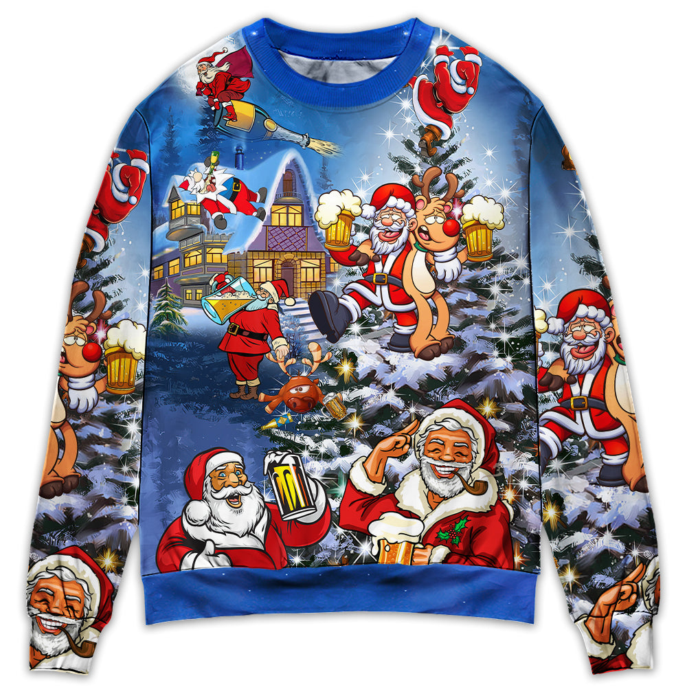 Christmas Funny Santa Holiday Cheer – Sweater - Ugly Christmas Sweater