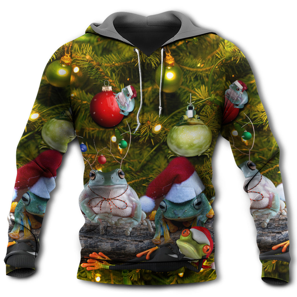 Christmas Frog Merry Christmas Bauble - Hoodie