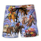 Christmas Santa And Horse Ho Ho Ho – Beach Short