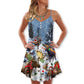 Christmas Moose Snow Holiday – Women's Summer Sleeveless V-Neck Camisole Dress