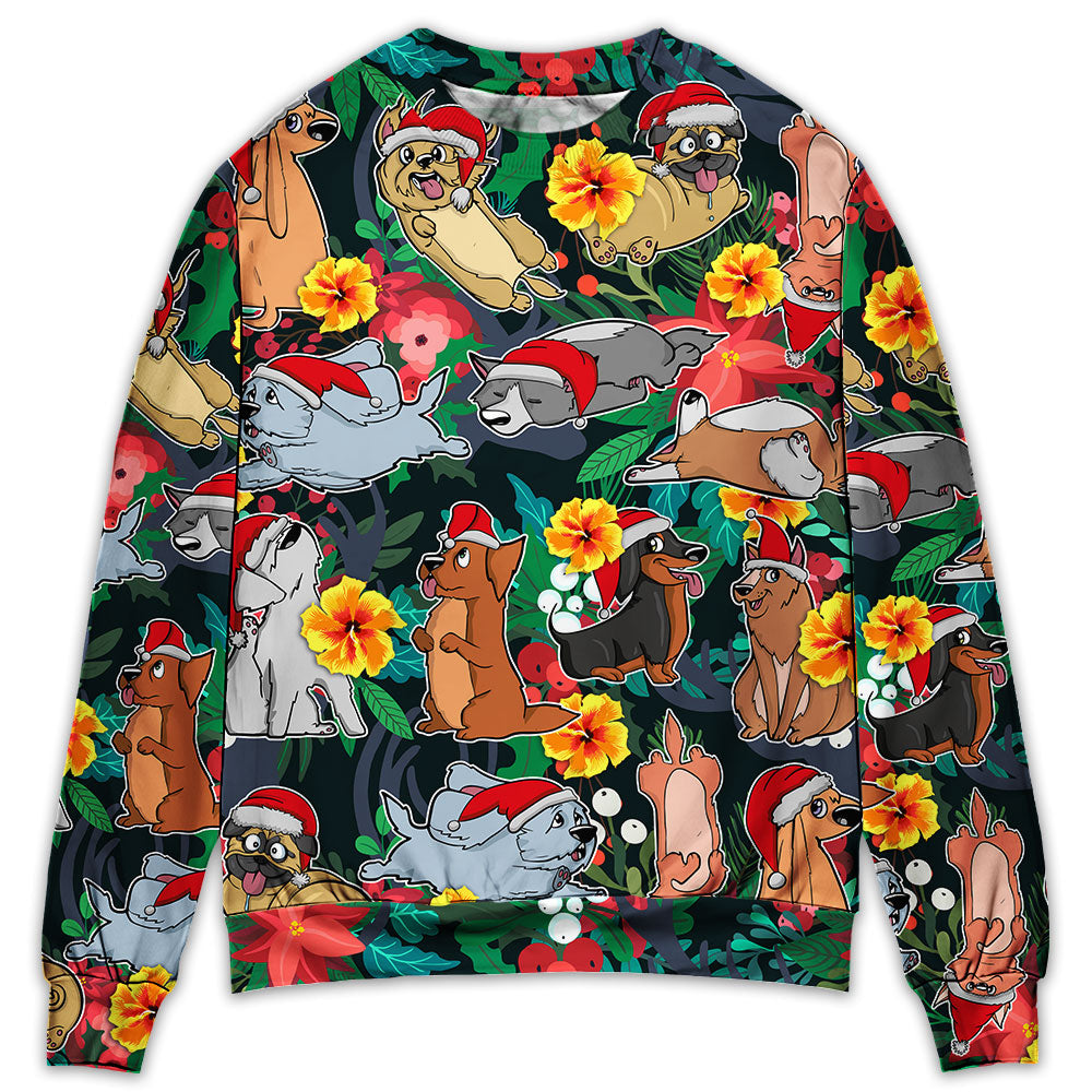Christmas Dog Santa Merry Xmas Style – Sweater - Ugly Christmas Sweater