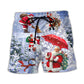 Christmas Santa Night Story With Tree – Beach Short