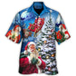 Christmas Santa Story Holiday Is Coming Art – Hawaiian Shirt