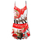 Christmas Love Music Happy Life – Women's Summer Sleeveless V-Neck Camisole Dress