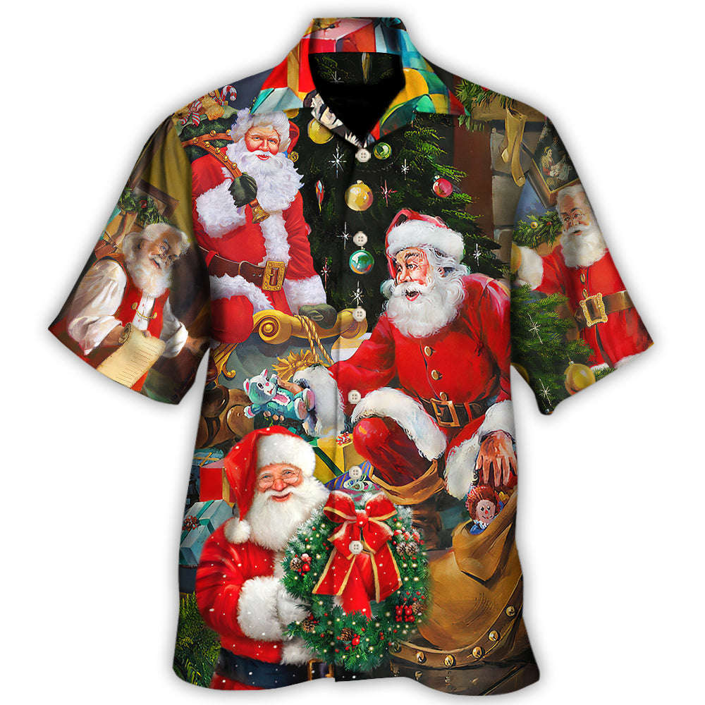 Christmas Santa Gift Holiday Is Coming Art – Hawaiian Shirt