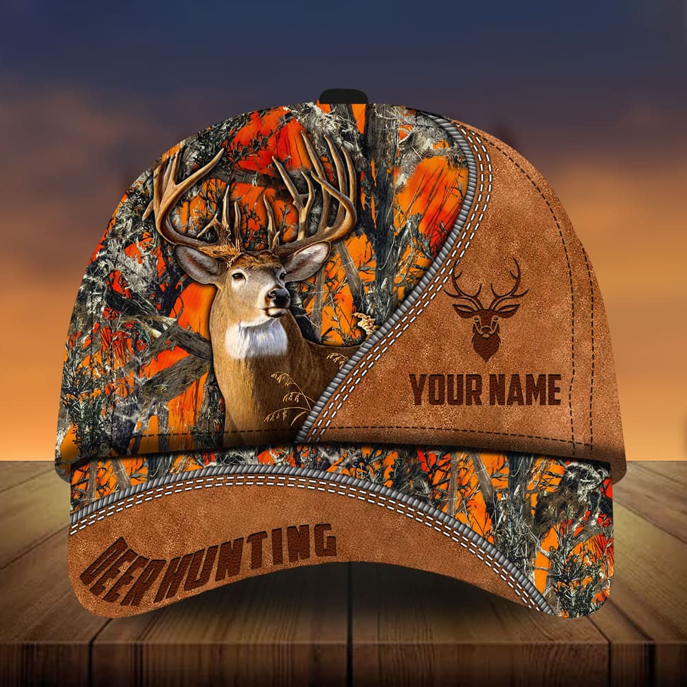 Leather Deer Hunting Personalized – Classic Cap