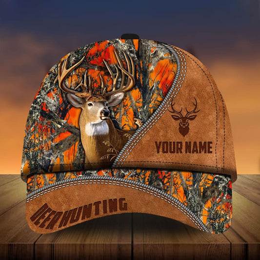 Leather Deer Hunting Personalized – Classic Cap