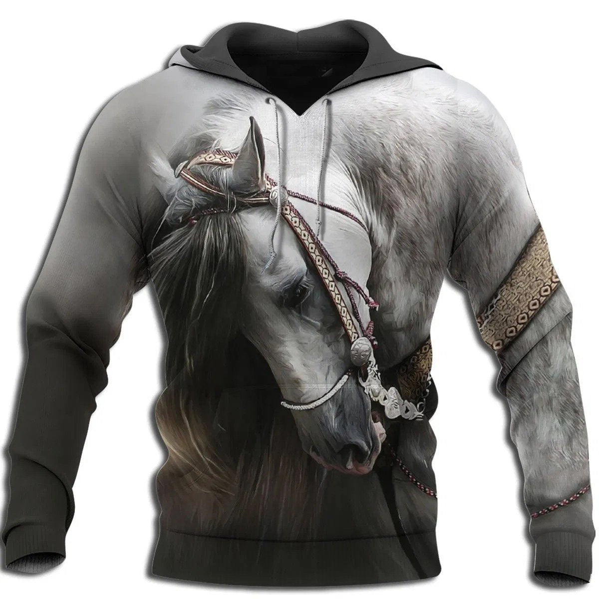 Printed Horse Pattern Art – 3D Hoodie