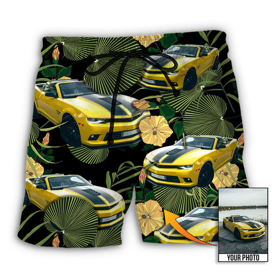 Chevy Car / Adults / S Car Cool Various Style Custom Photo - Beach Short - Owls Matrix LTD