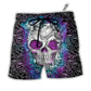 Beach Short / Adults / S Skull Butterfly Lighting Flower Pattern - Beach Short - Owls Matrix LTD
