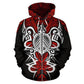 Hawaii Turtle Tribal Red Armor Art - 3D Hoodie