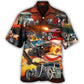 Hot Rod American Flag Patriotic - Hawaiian Shirt