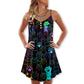 Cute Little Cat Paw Print – Women's Summer Sleeveless V-Neck Camisole Dress