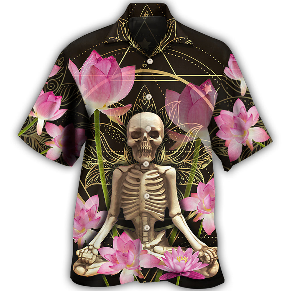 Skull Yoga Lotus Spiritual Energy - Hawaiian Shirt