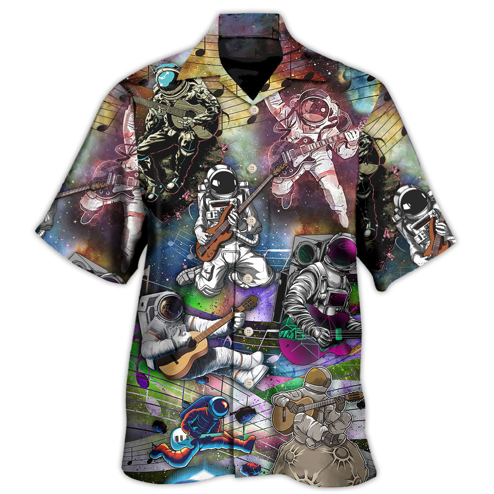 Guitar Astronaut Galaxy Music Art - Hawaiian Shirt