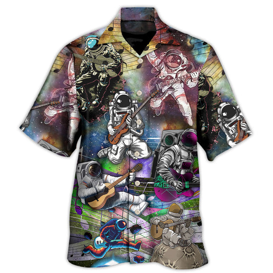 Guitar Astronaut Galaxy Music Art - Hawaiian Shirt