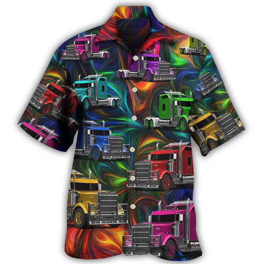 Colorful Truck Life Artistic Style - Hawaiian Shirt