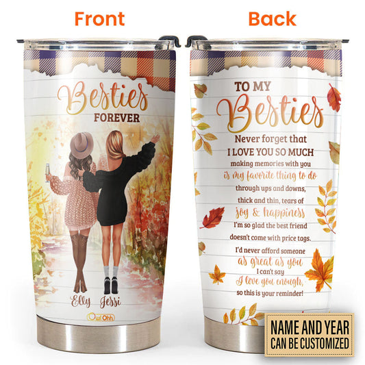 Best Friend Autumn Art Personalized 20 Oz Tumbler