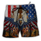Beach Short / Adults / S Eagle America One Nation Under God - Beach Short - Owls Matrix LTD