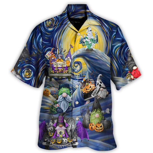 Spooky Halloween Gnome Haunted House - Hawaiian Shirt
