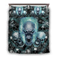 Blue Flame Skull Bedding Cover For Gothic Bedroom Decor