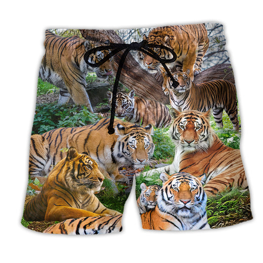 Tiger Strength In All Creatures Quote – Beach Short