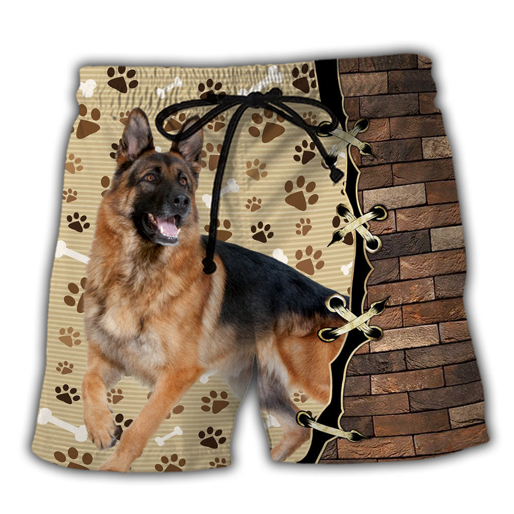 3 / Adults / S German Shepherd Cool Dog Various Style - Beach Short - Owls Matrix LTD